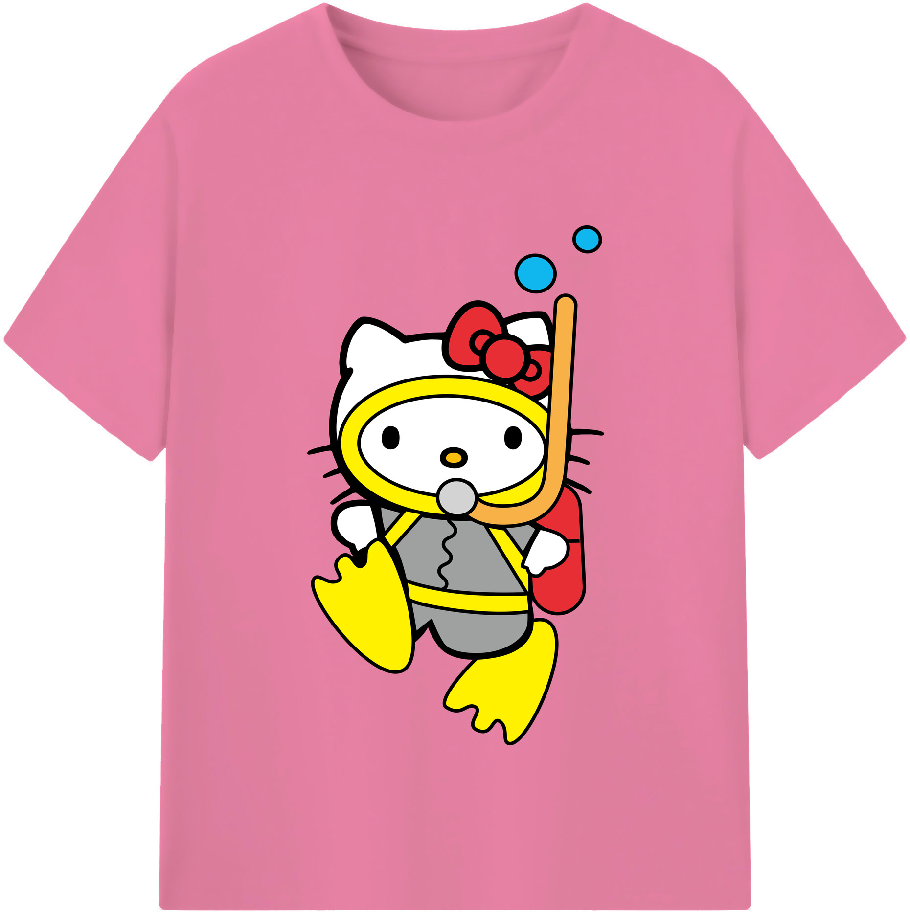 （画像用） Hello Kitty ハローキティ 綿100％半袖Tシャツ（フロントプリント）
